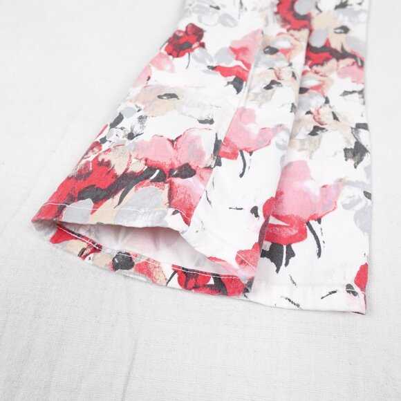 NYDJ Pink Floral Ankle Jeans Women's 6 Lift Tuck Stretch Denim - Picture 11 of 14